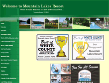 Tablet Screenshot of mountainlakesresort.us
